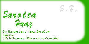 sarolta haaz business card